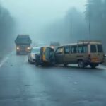 Van Carrying Galgotias University Students Crashes