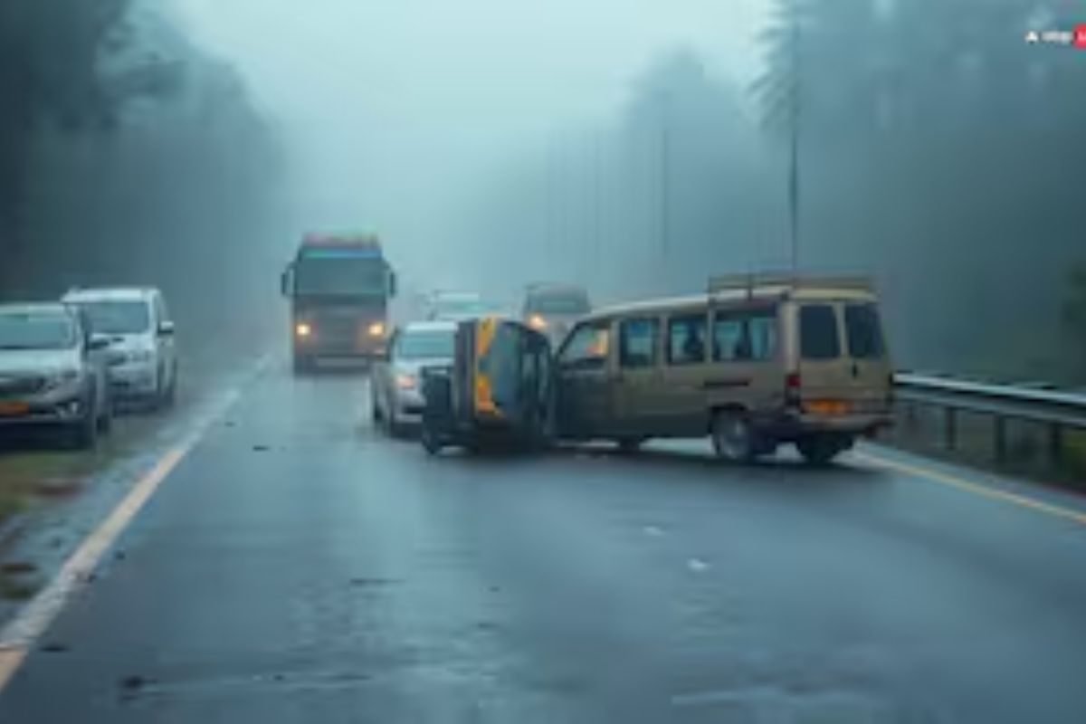 Van Carrying Galgotias University Students Crashes