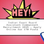 Indian Coast Guard Assistant Commandant Recruitment