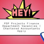 PSP Projects Finance Department Vacancies