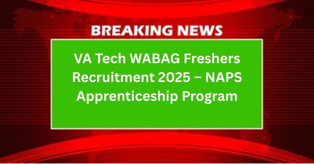 VA Tech WABAG Freshers Recruitment 2025